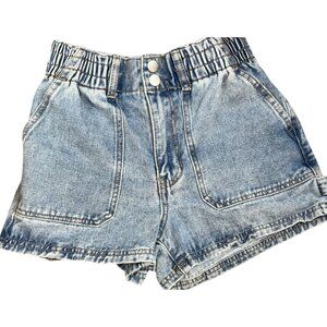 Almost Famous Womens‎ High Rise Utility Pocket Denim Shorts Size Small